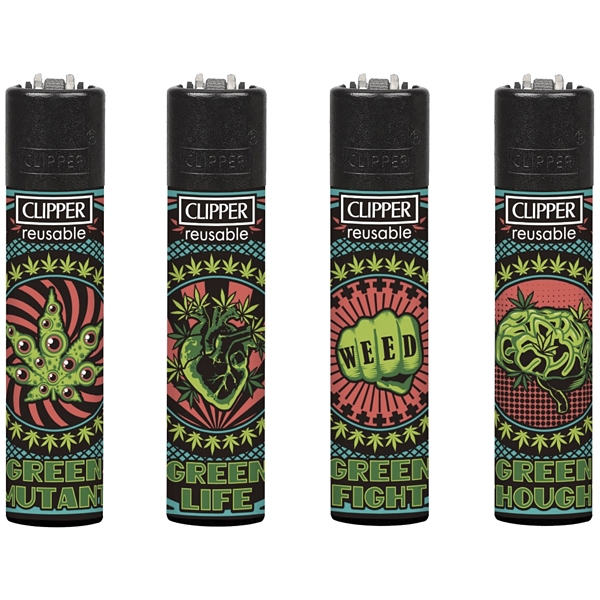 Celá sada Clipper zapaľovačov Weed Billboard