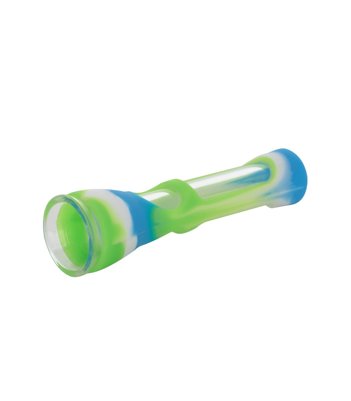 Qnubu Sklenená šlukovka so silikónovým obalom, 9 cm