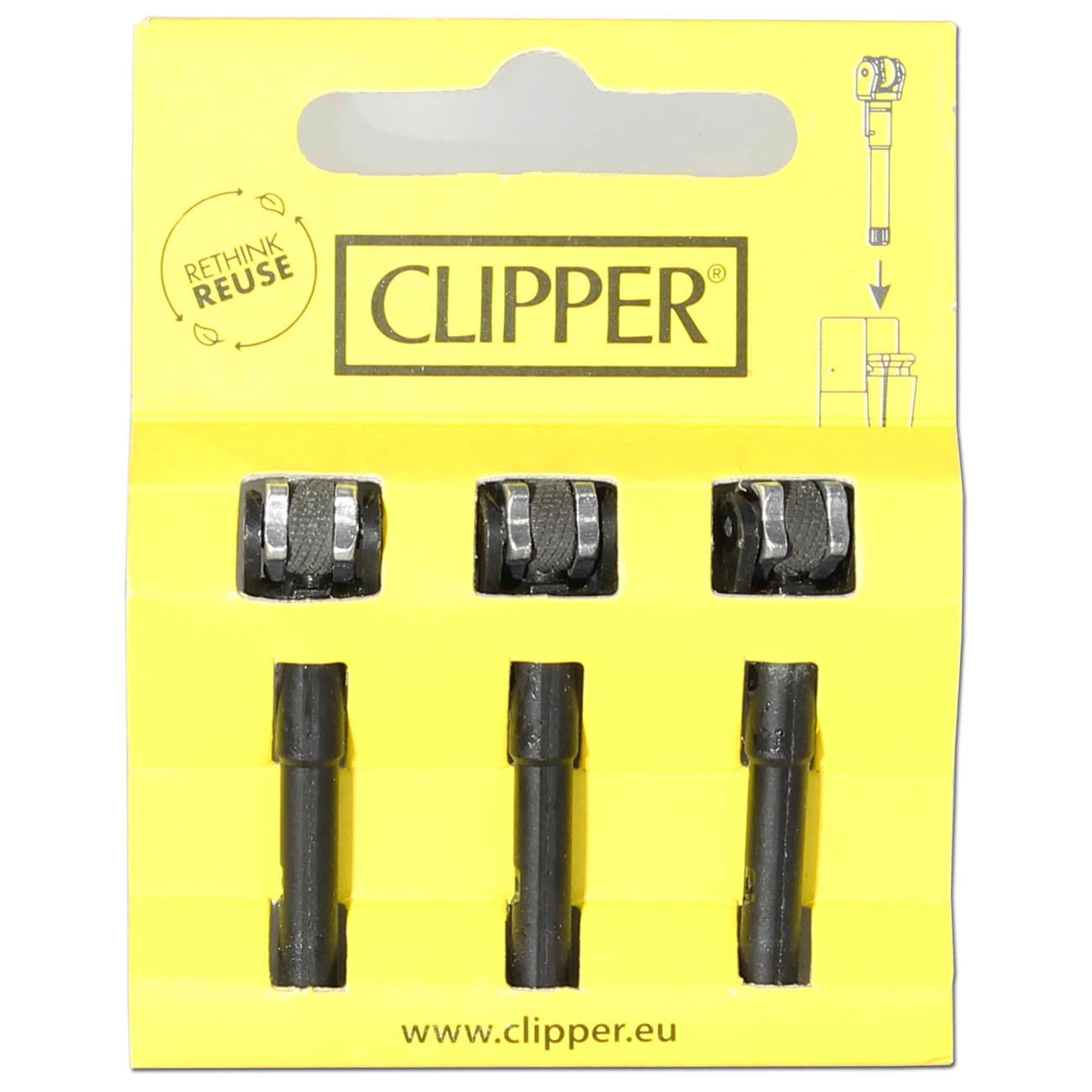 Flintový systém pre Clipper zapalovače, 3 ks