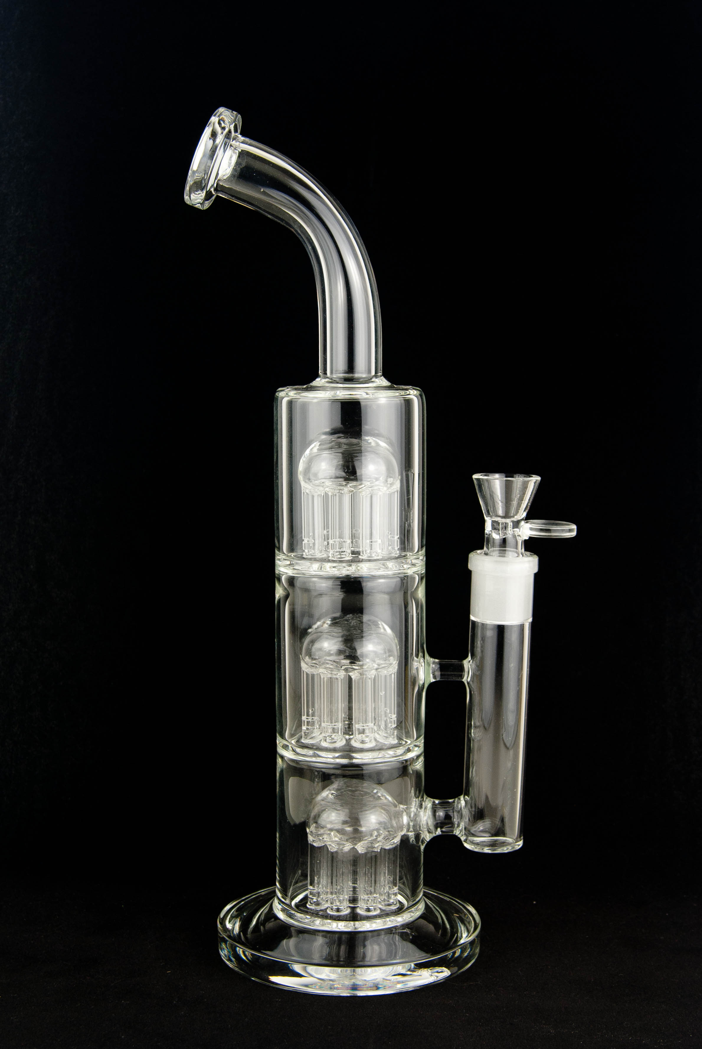 WeedShop Sklenený bong s 3x 8-arm perkolátorom