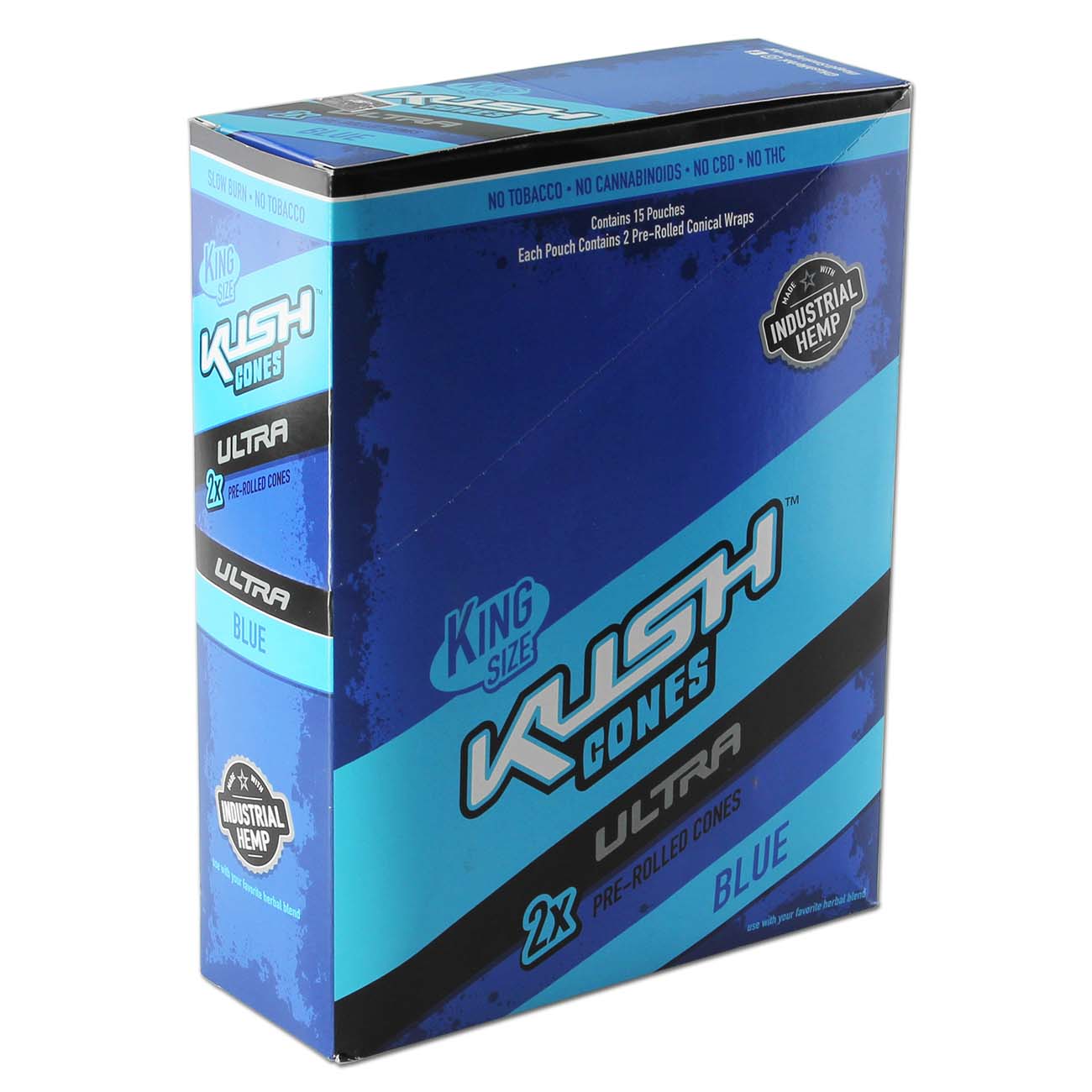 True Hemp Blunt Kush Conical Herbal Hemp Wraps 2 ks Ultra Blue