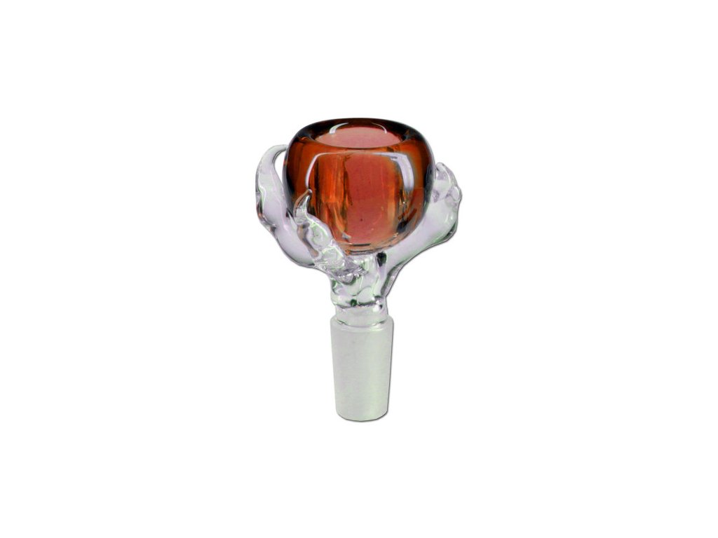 WeedShop Sklenený kotlík 14.5 mm Claw - rôzne farby Farba: Oranžová