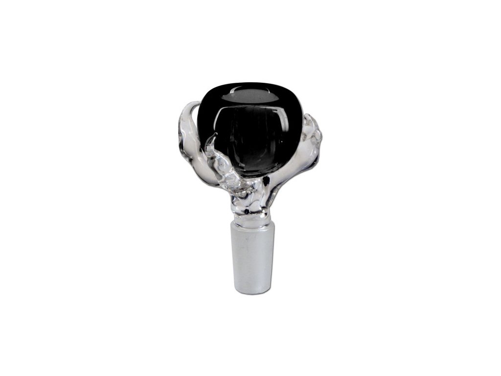 WeedShop Sklenený kotlík 18.8 mm Claw - rôzne farby Farba: Čierna