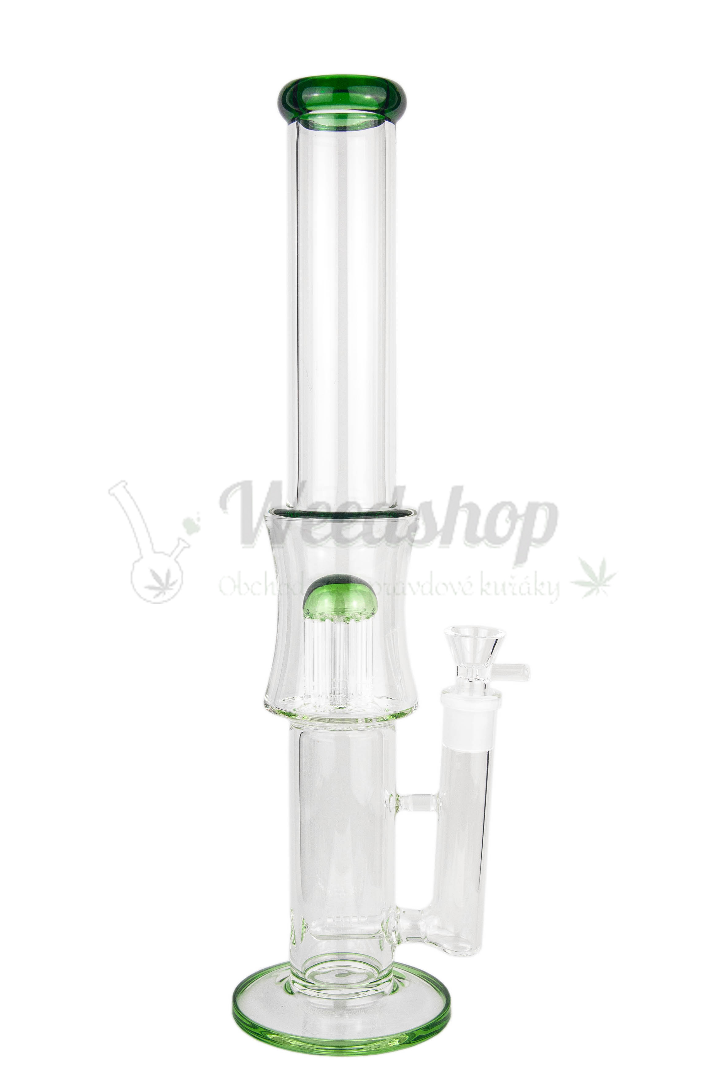 WeedShop Sklenený bong 8-arm, 45 cm - rôzne farby Farba: Zelená
