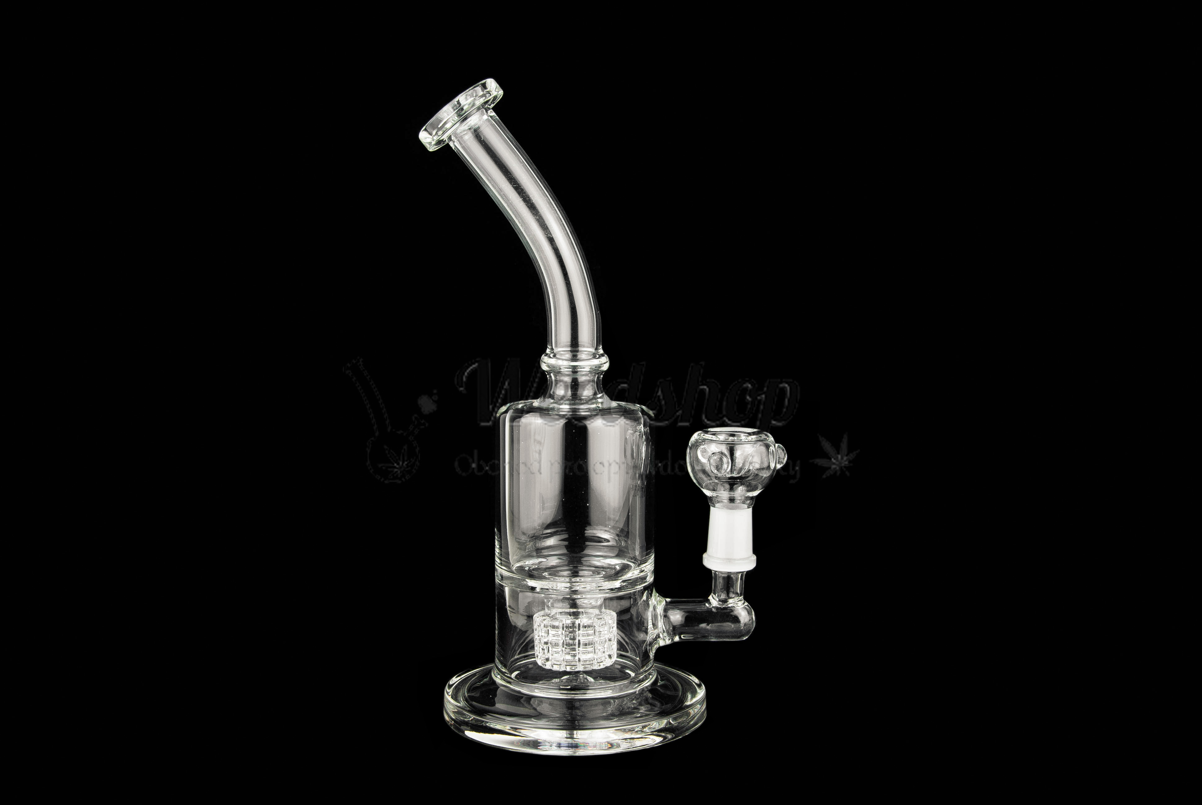 WeedShop Sklenený bong s drum perkoláciou, 25,5 cm