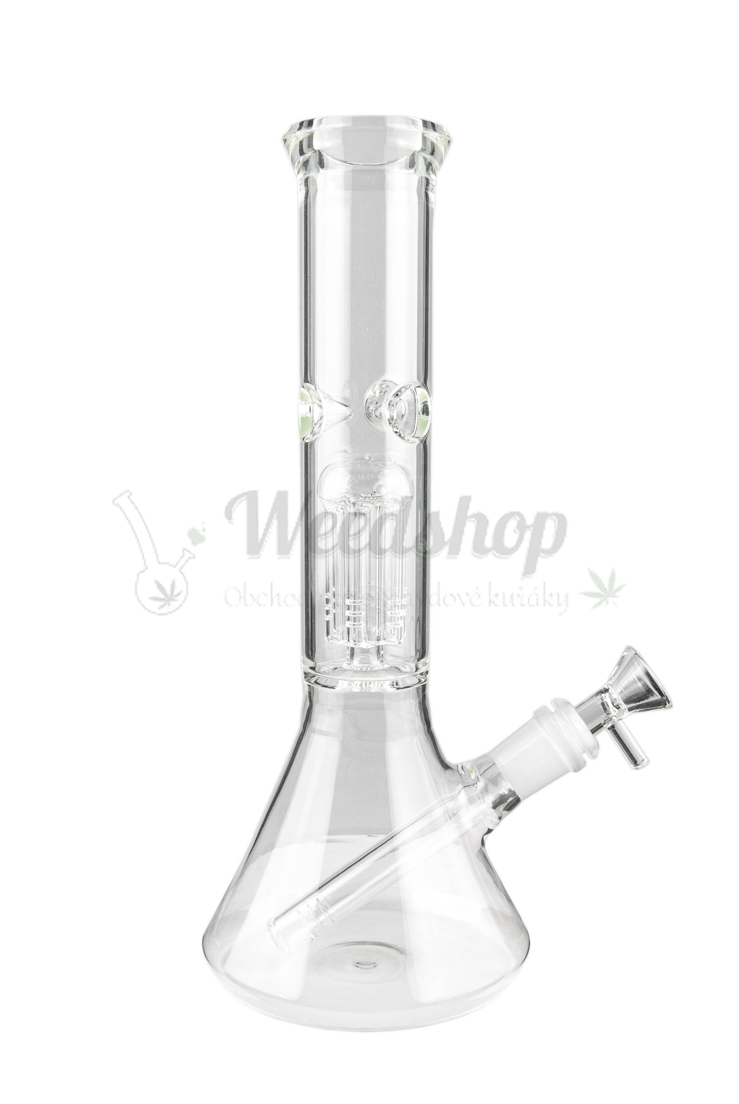 WeedShop Sklenený ice bong 6-arm, 28 cm