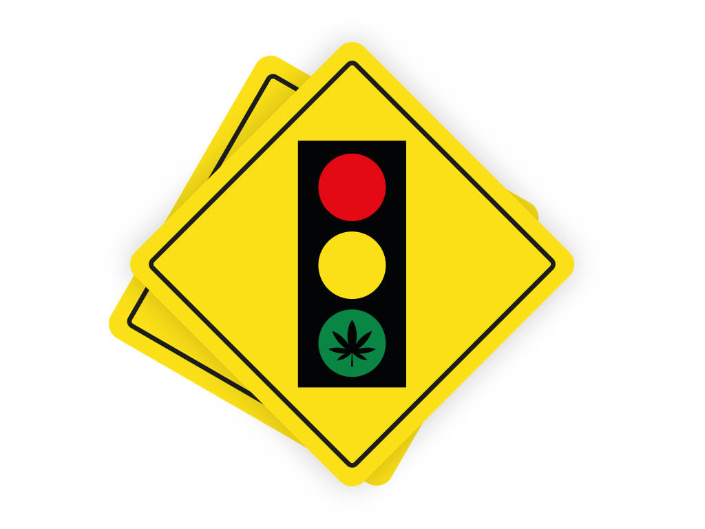 Samolepka semafor - weedshop