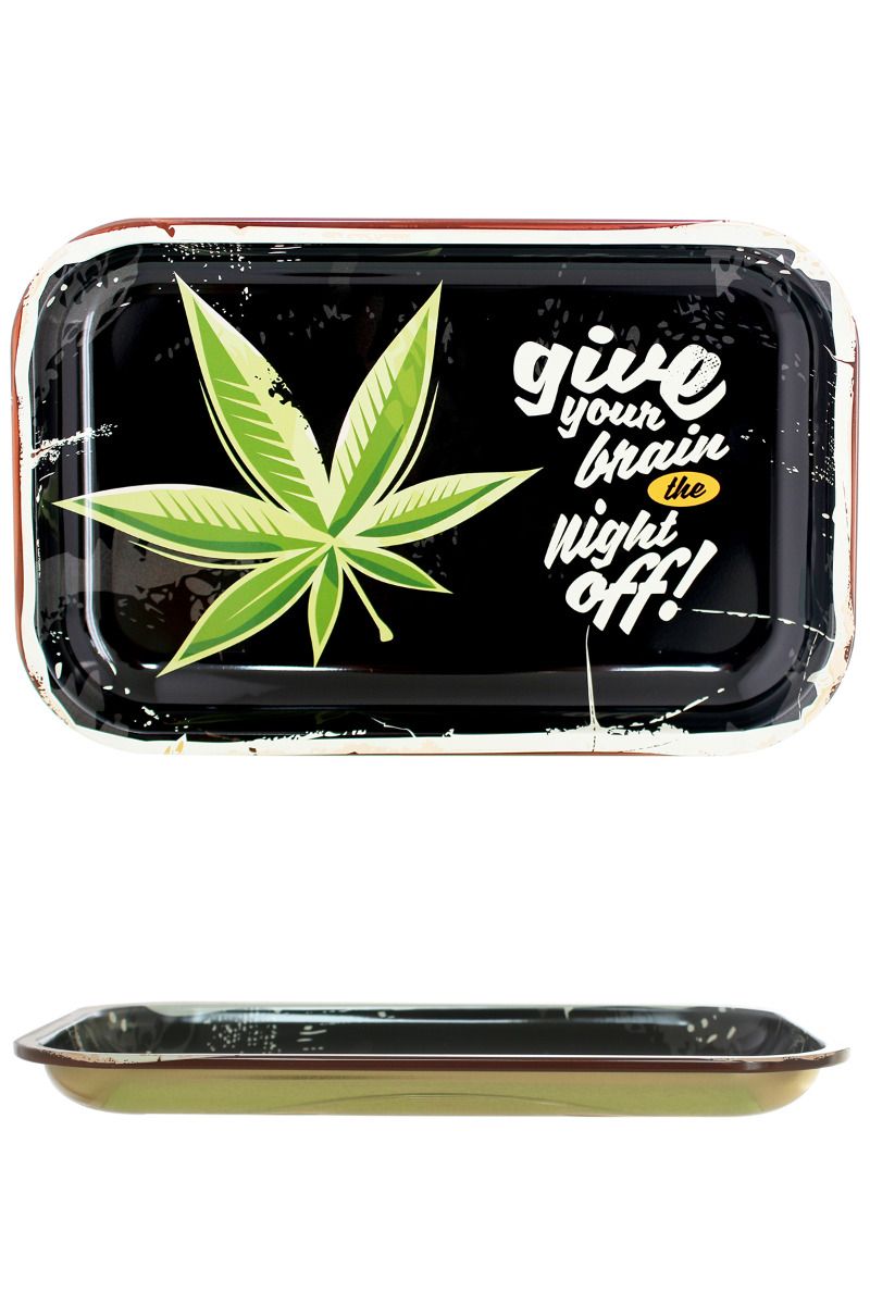 Weed Star Veľký kovový podklad Brain