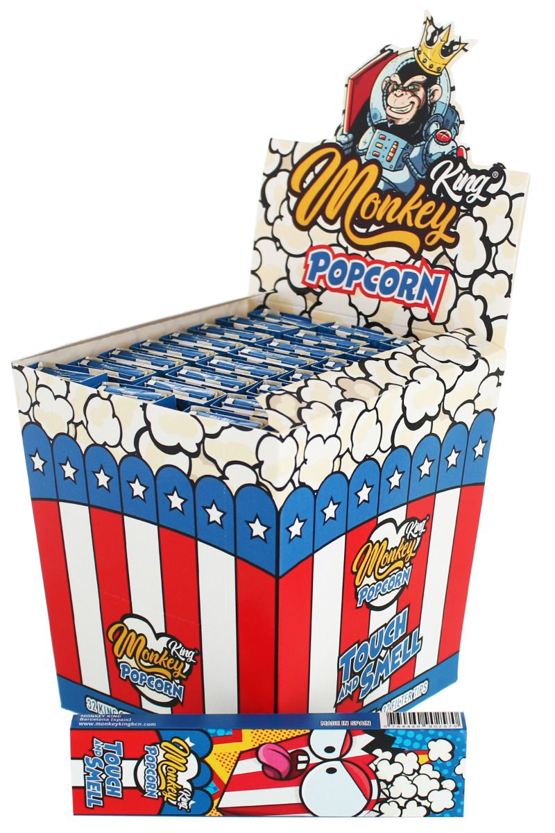 Monkey King Cigaretové papieriky SMELLPACK Popcorn KS + filtre