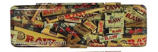 Kovový obal RAW na King Size cigaretové papieriky Varianty: mix