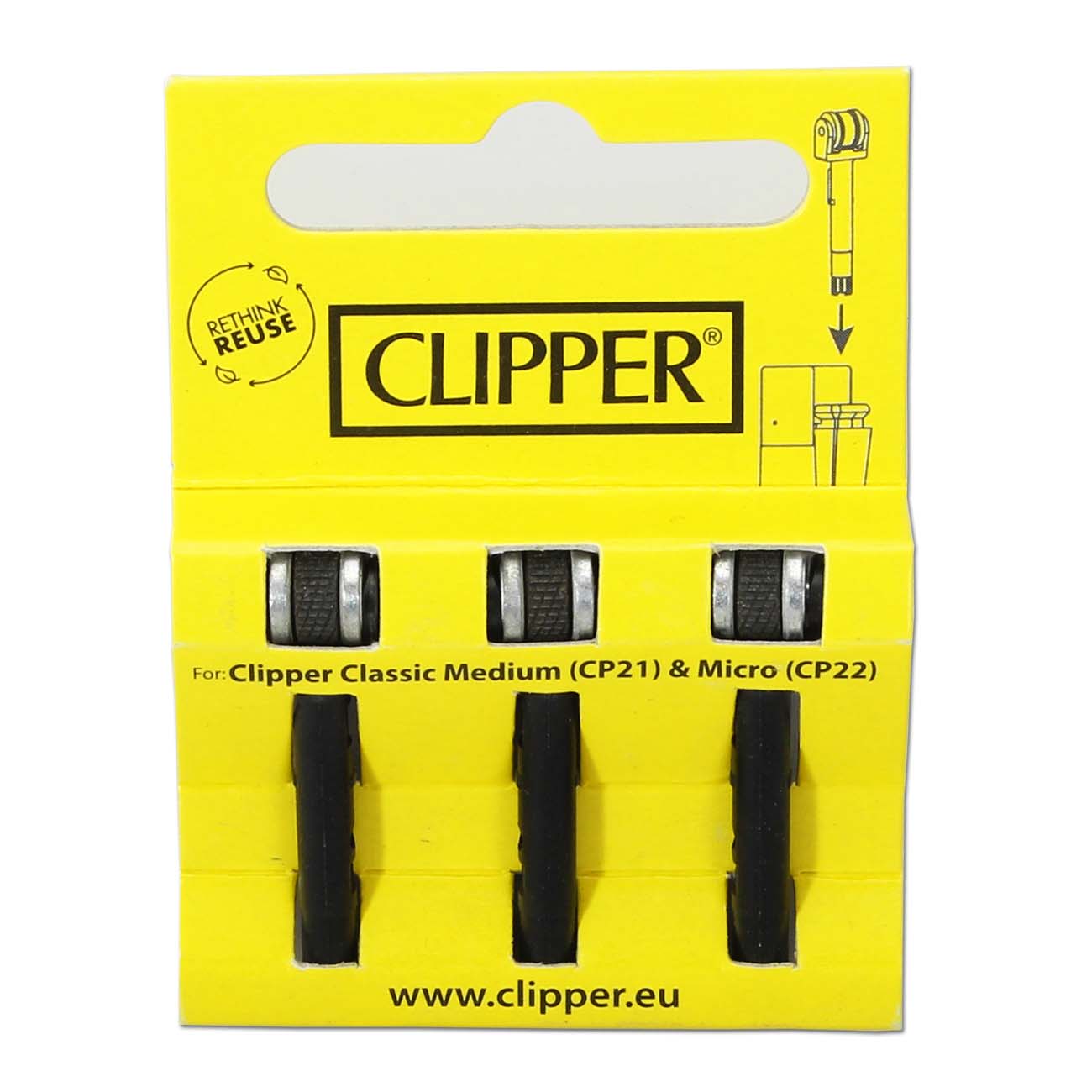 Flintový systém pre Micro Clipper zapaľovače - 3 ks