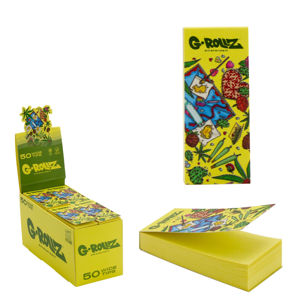 G-Rollz žlté trhacie cigaretové filtre Picnic, 50 ks