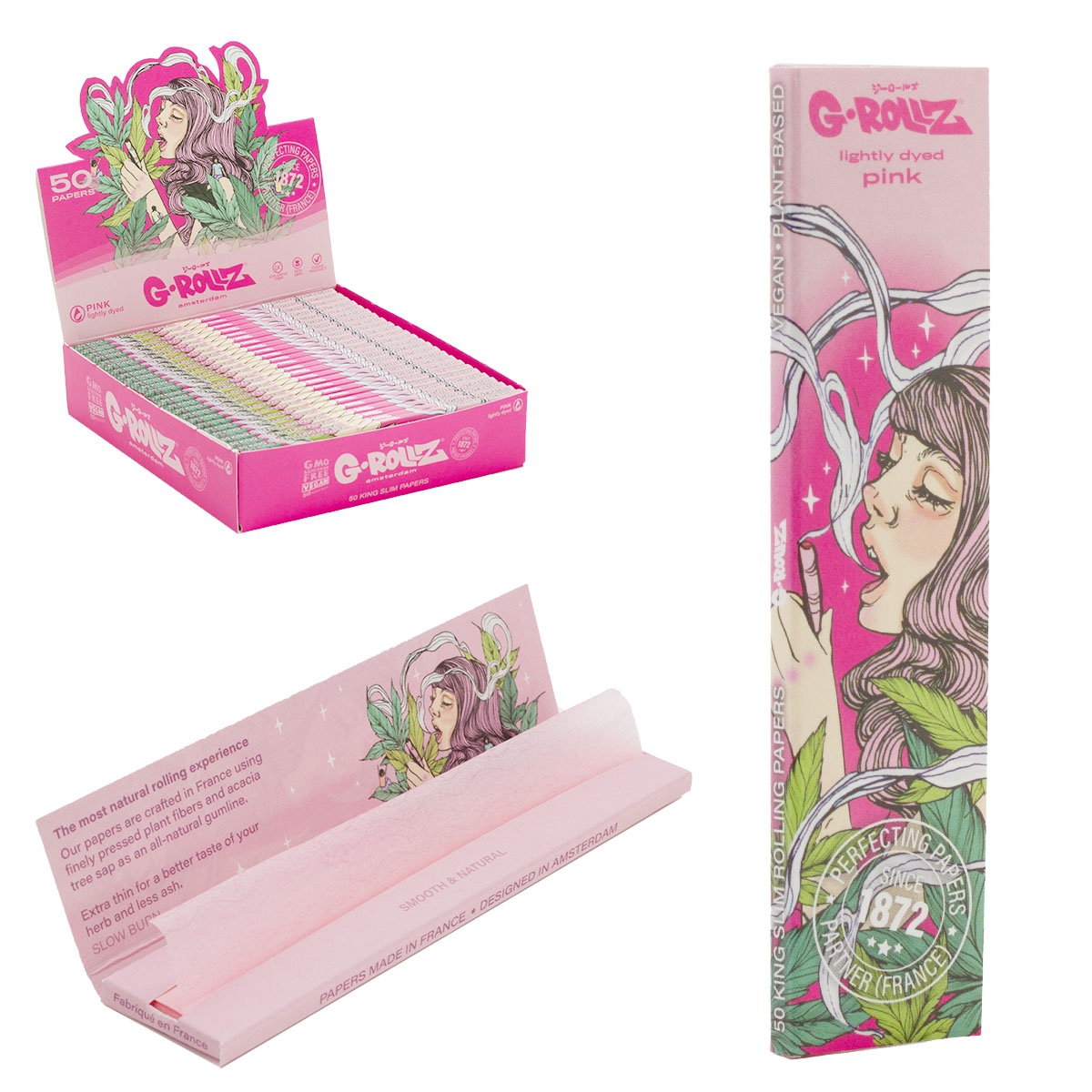 Cigaretové papieriky G-Rollz Mushroom Lady Pink