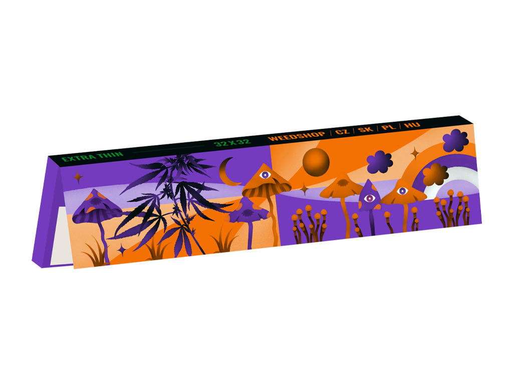 Cigaretové papieriky s filtrami Mushrooms - Weedshop