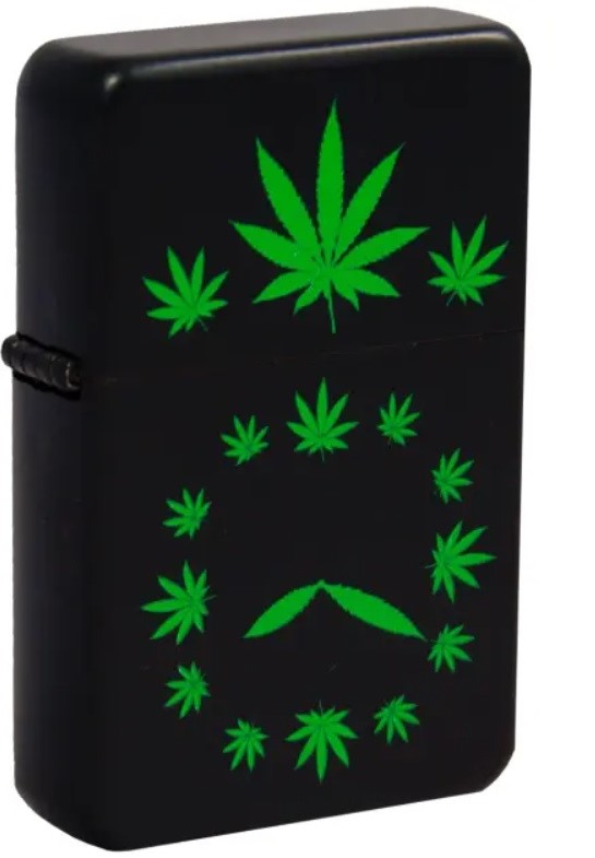 Black Leaf Benzínový zapaľovač Hemp Leaves