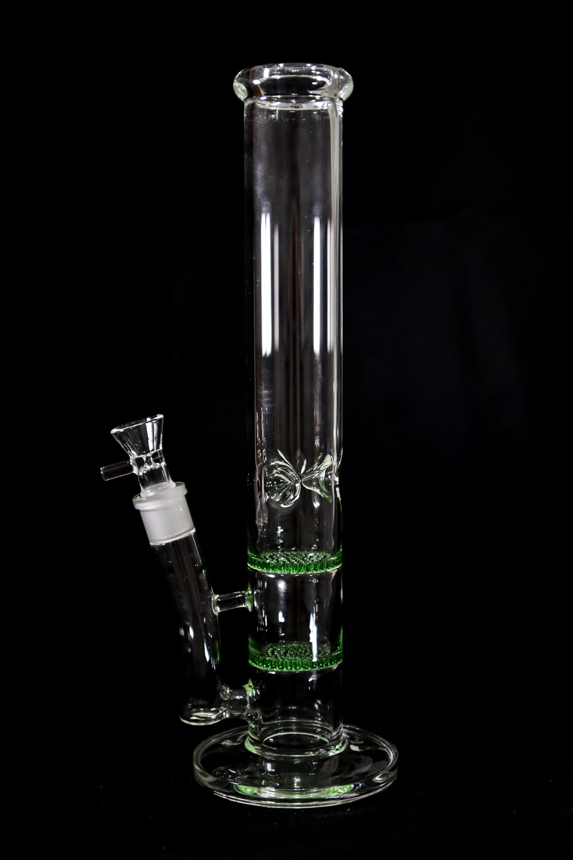 WeedShop Sklenený bong HoneyComb zelený, 38 cm