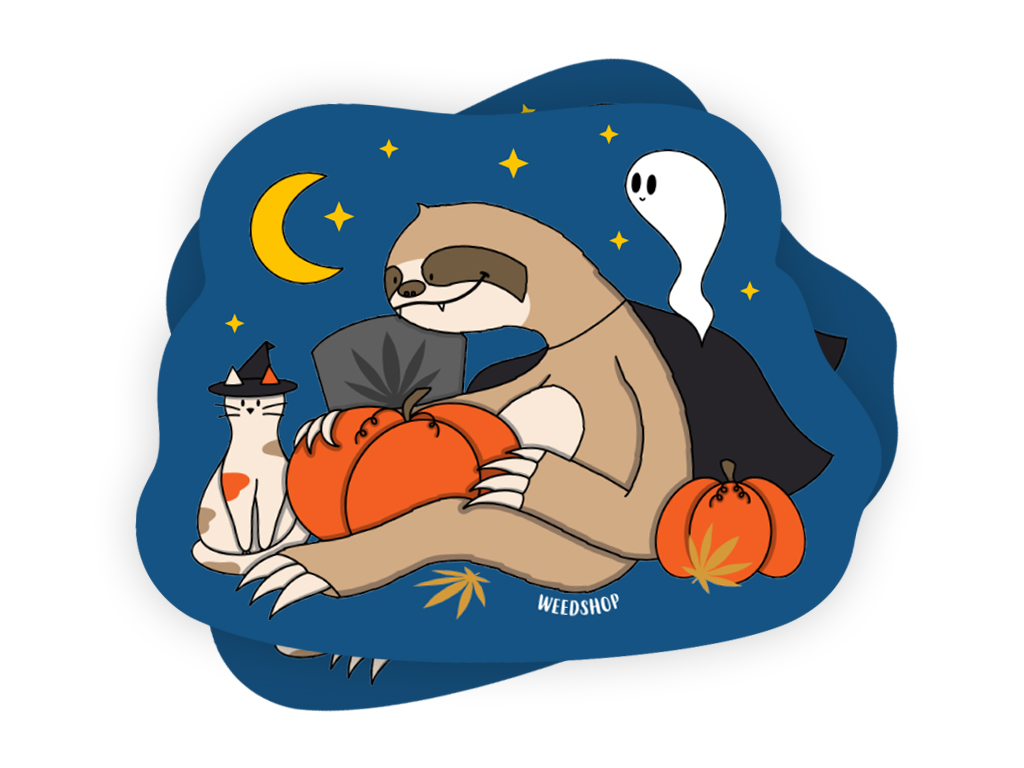 WeedShop Nálepka Halloweensky leňochod
