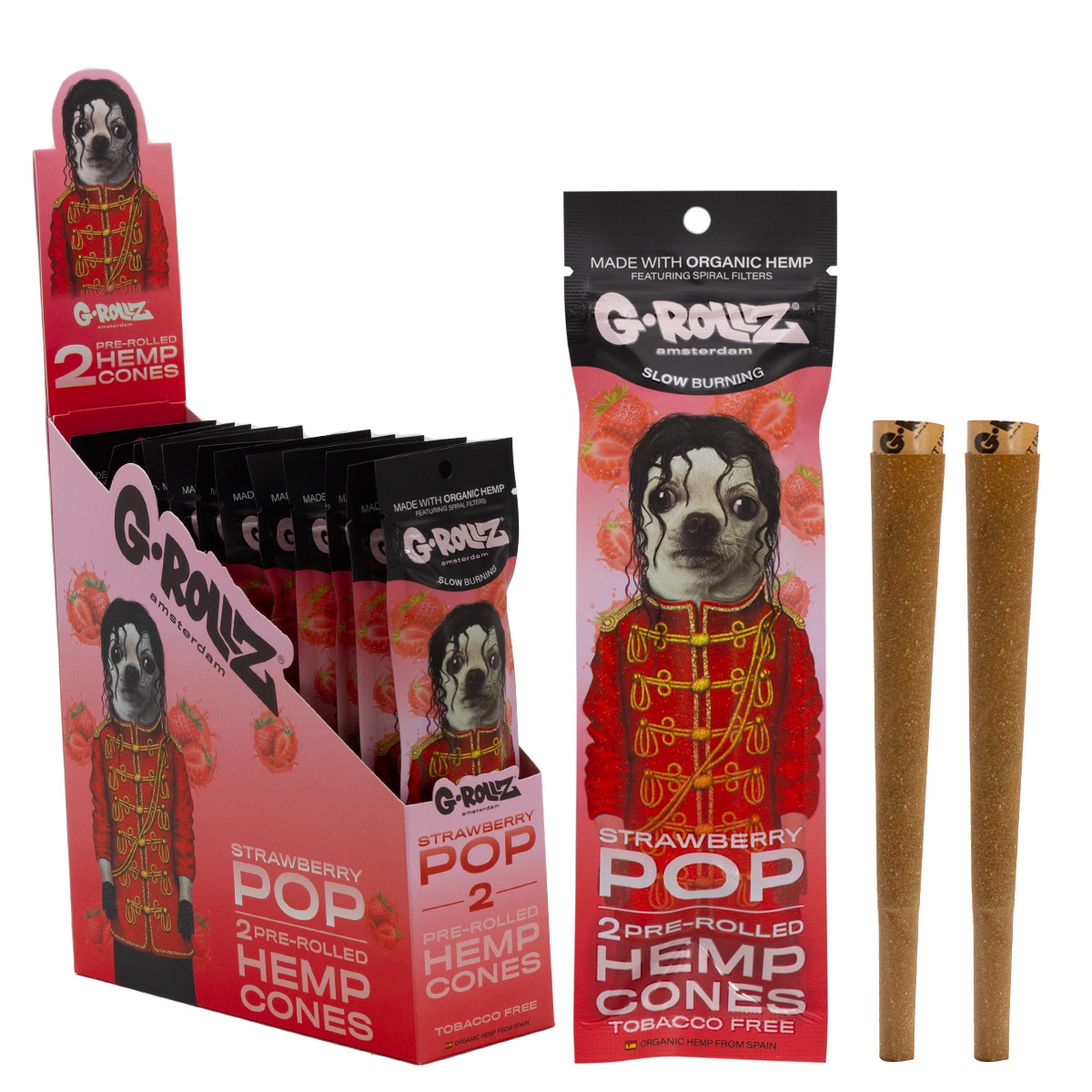 G-ROLLZ Blunt 2x Strawberry Pre-Rolled Hemp Cones