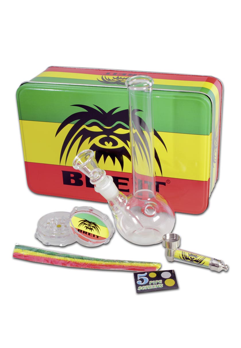 Black Leaf Mini bong Breit v kovovom kufríku s príslušenstvom