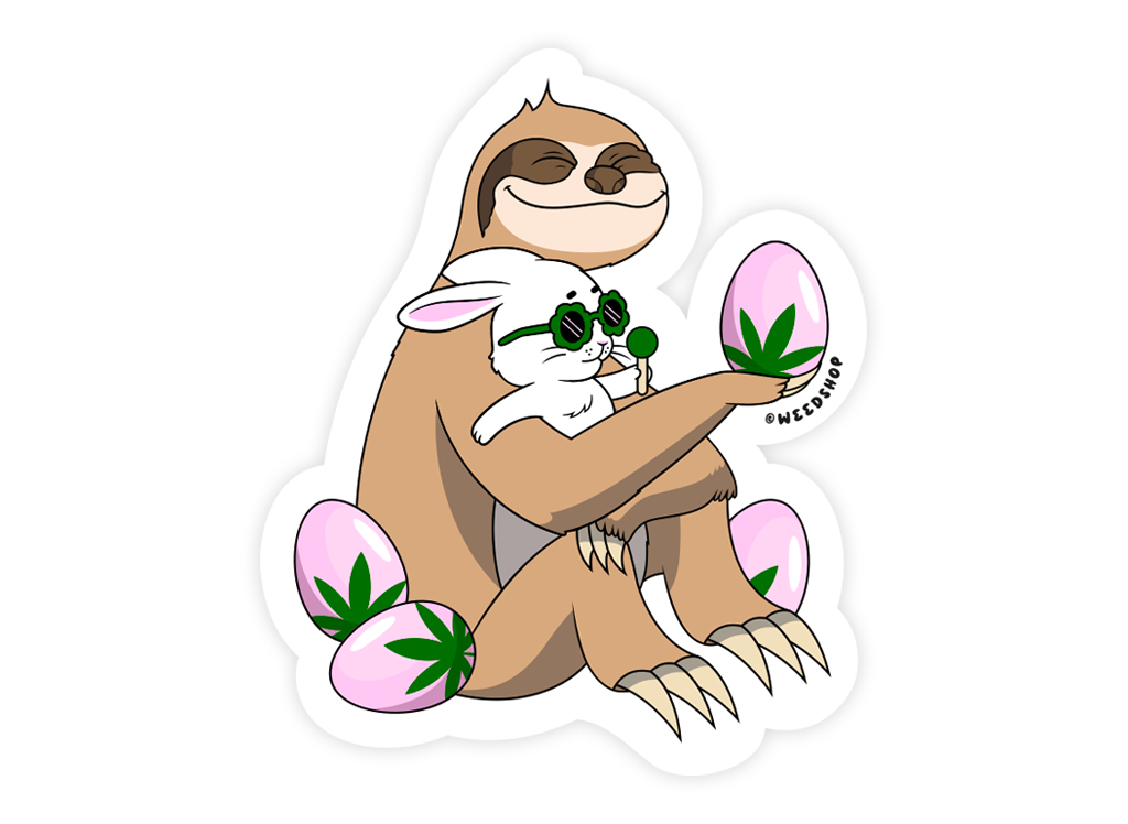 WeedShop Nálepka Veľkonočný leňochod 2