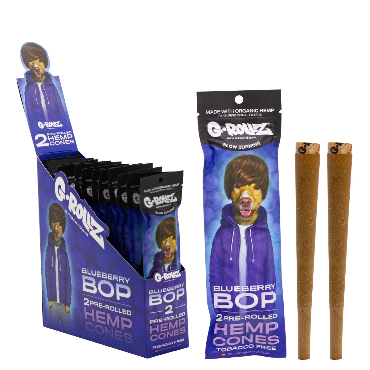 G-ROLLZ 2x blunt Blueberry Bop Pre-Rolled Hemp Wraps