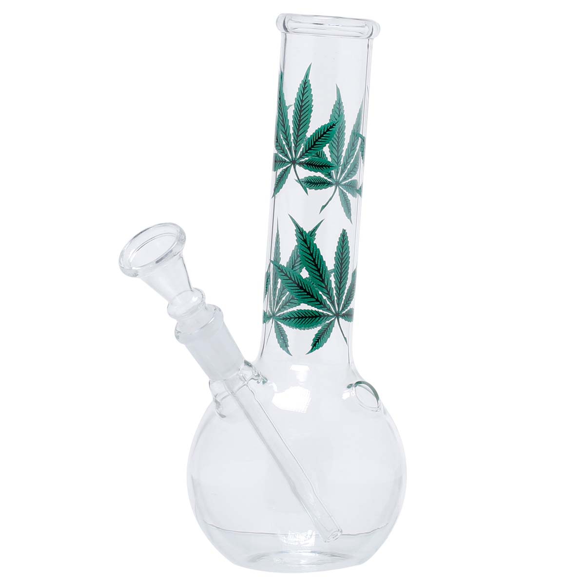 Sklenený bong s potiskom, 22 cm