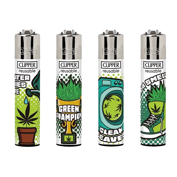 Celá sada zapaľovačov Clipper Weed Status