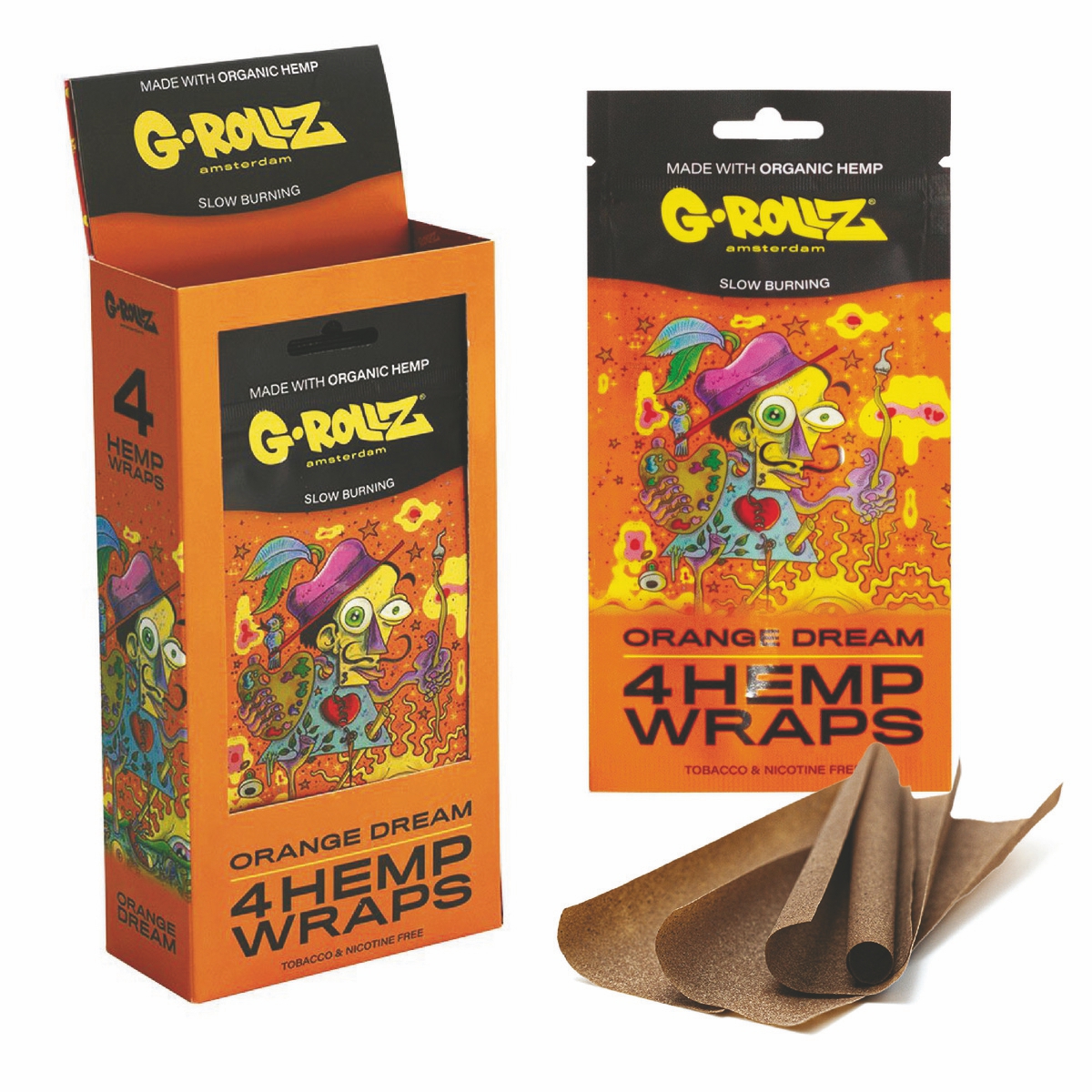 G-ROLLZ Blunty 4x Orange Dream Hemp Wraps
