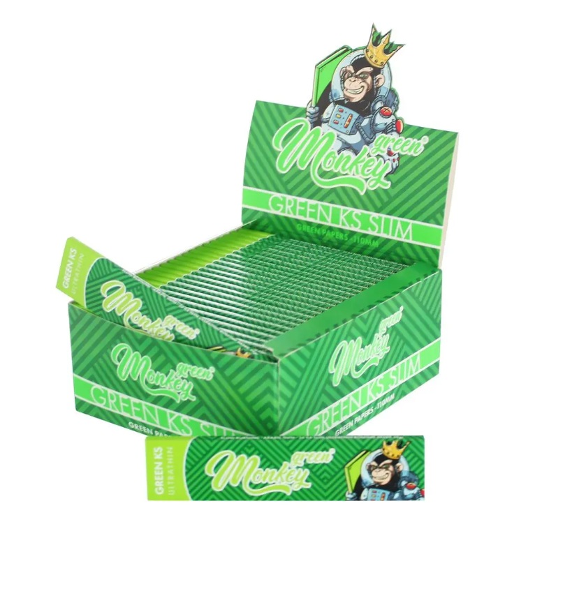 Cigaretové papieriky Monkey King Green KS Slim