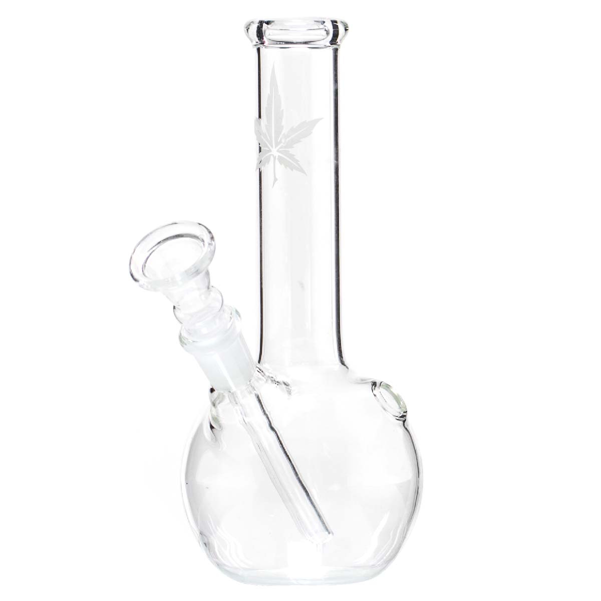 Sklenený mini bong s listom