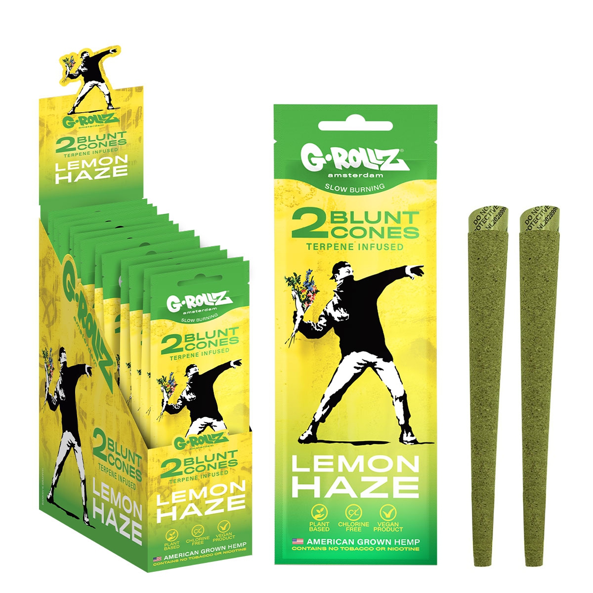 G-ROLLZ Blunt 2x Lemon Haze Pre-Rolled Hemp Wraps