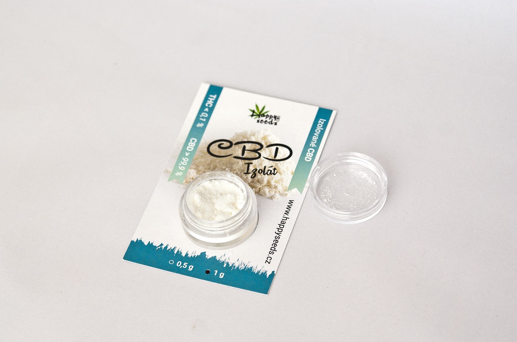 CBD Izolát - prášok (CBD> 99,9%) od Happy seeds Hmotnosť: 1 g
