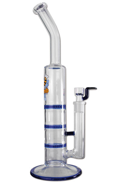 Black Leaf Sklenený bong s 3x Honeycomb Perkolátory