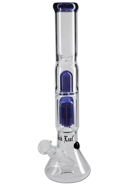 Sklenený Ice bong s Perkolátory modrým od firmy Black Leaf