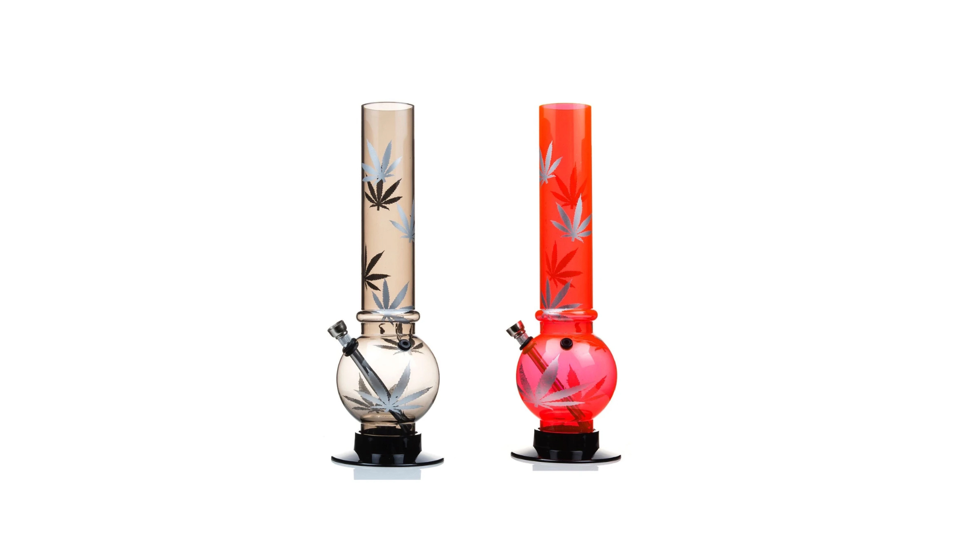 Black Leaf Akrylový bong 22cm, konopný list