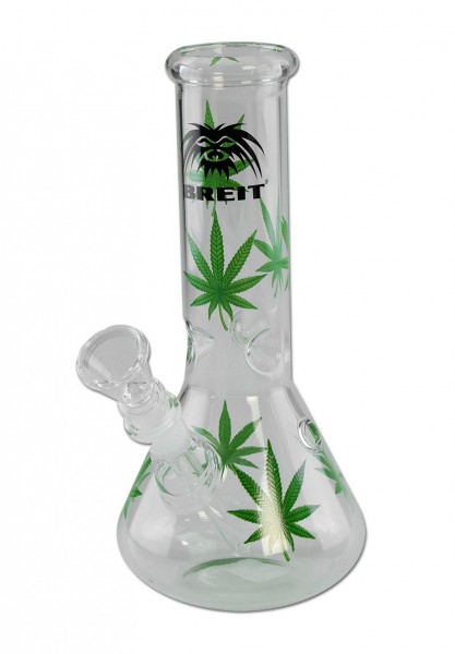 Black Leaf Sklenený mini bong breit Leaves