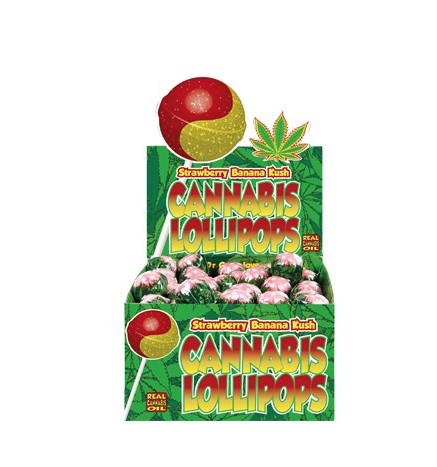 Dr. Greenlove Konopné lízatko Strawberry Banana Kush 17g