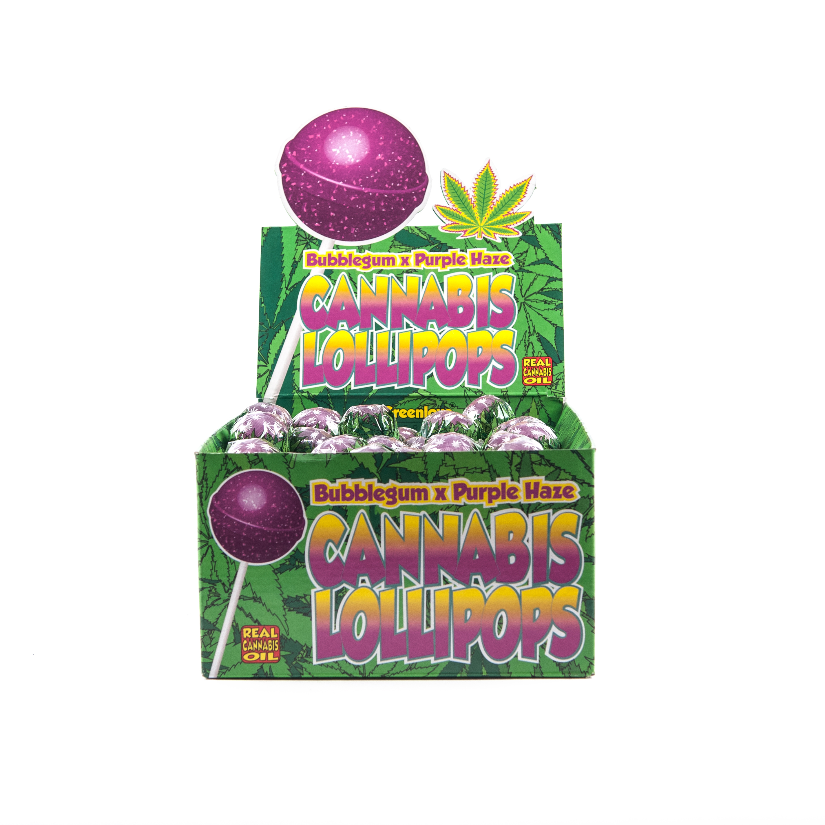 Dr. Greenlove Konopné lízatko BubbleGum X Purple Haze