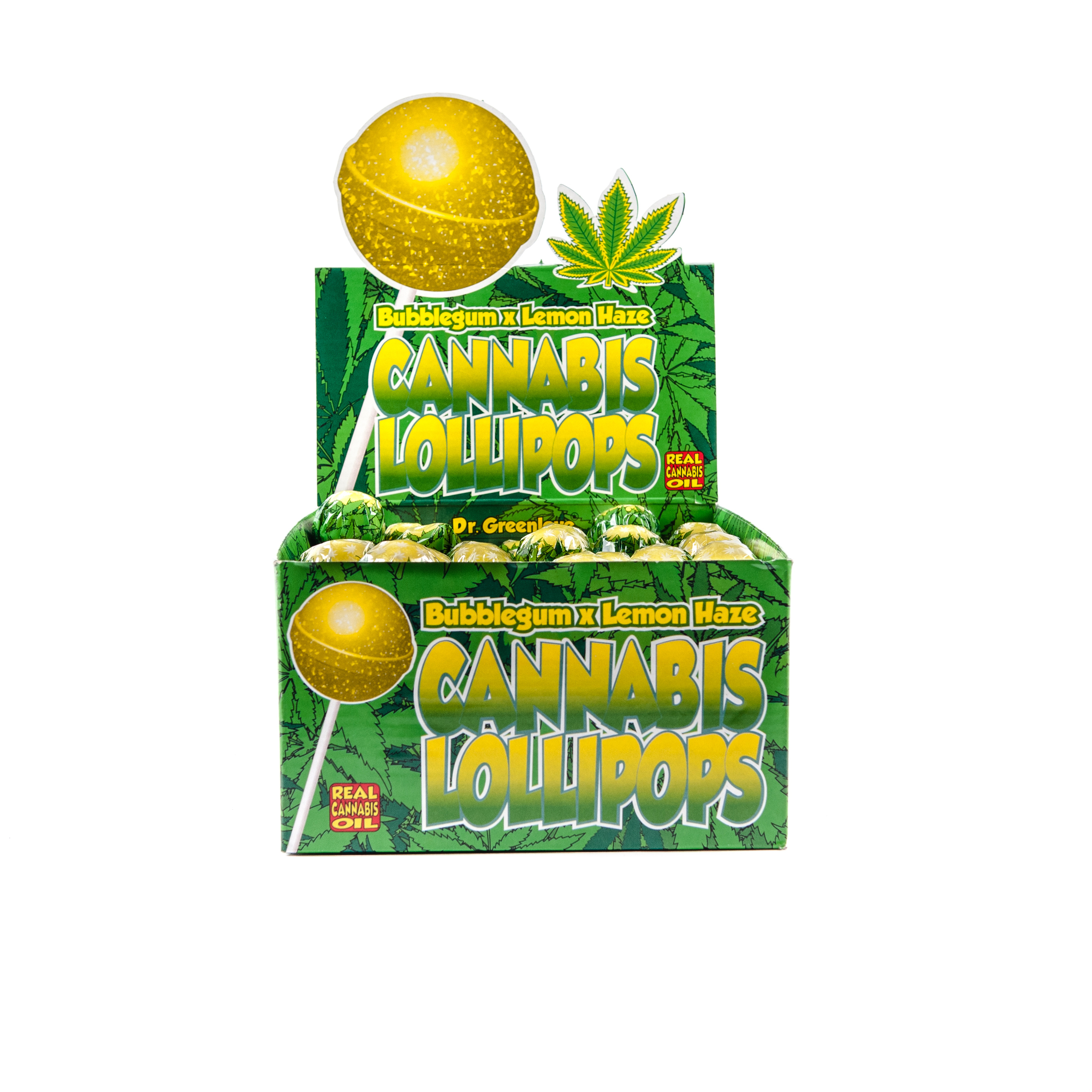 Dr. Greenlove Konopné lízatko BubbleGum X Lemon Haze