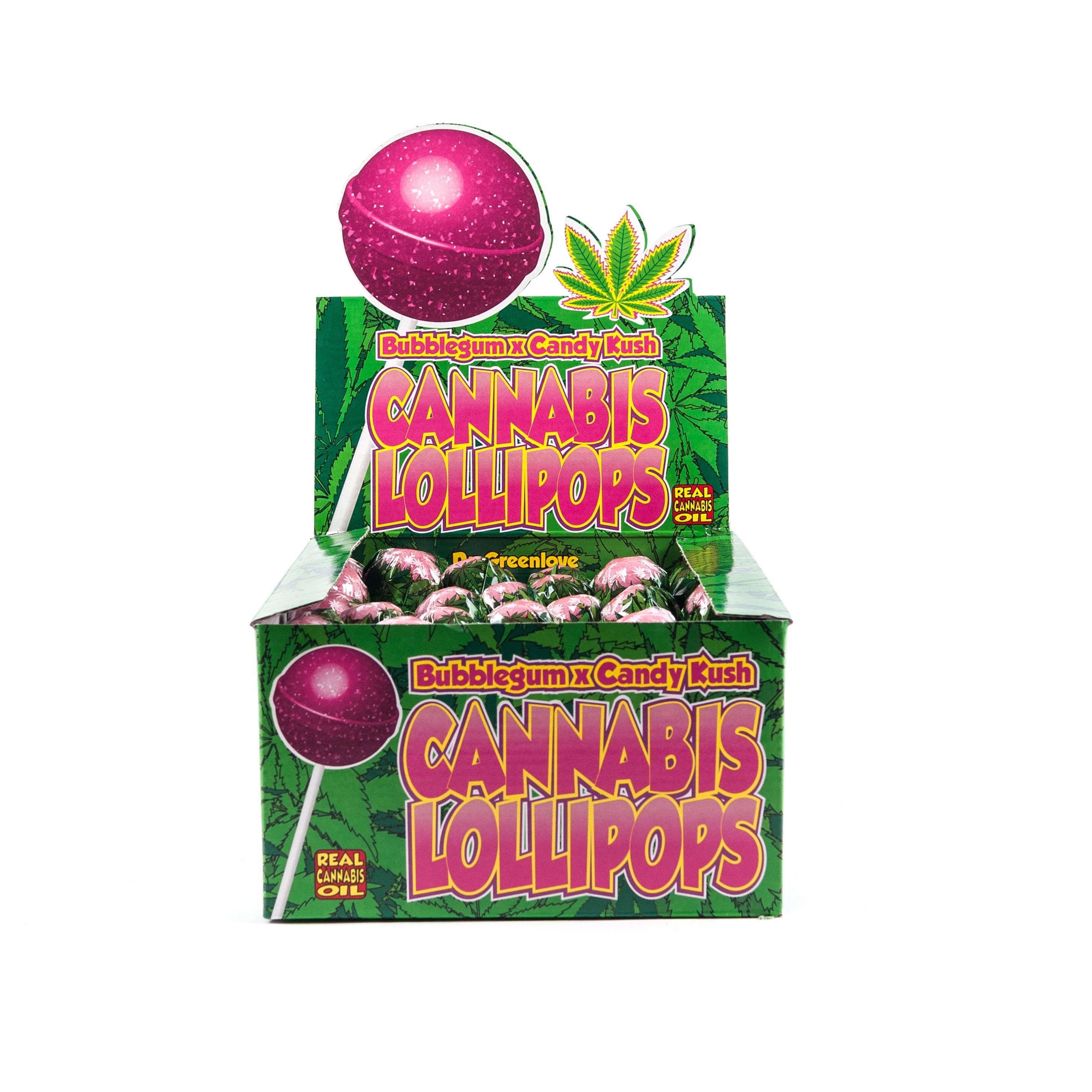 Dr. Greenlove Konopné lízatko Bubblegum X Candy Kush