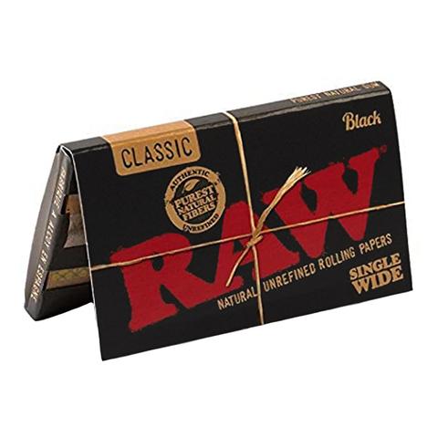 Krátke papieriky RAW Black 100 ks