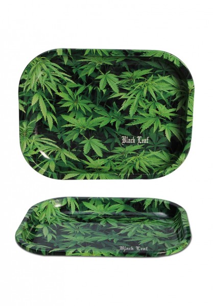 Black Leaf Kovový podklad s motívom Hemp