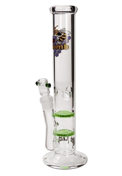 Black Leaf Sklenený bong Honeycomb zelený