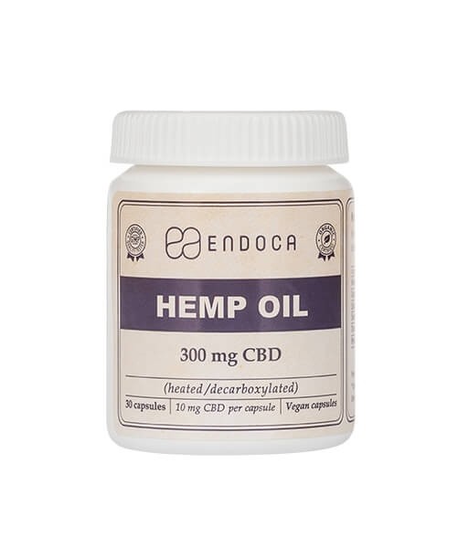 Endoca Konopný olej CBD 300 mg v kapsuliach, 30 ks
