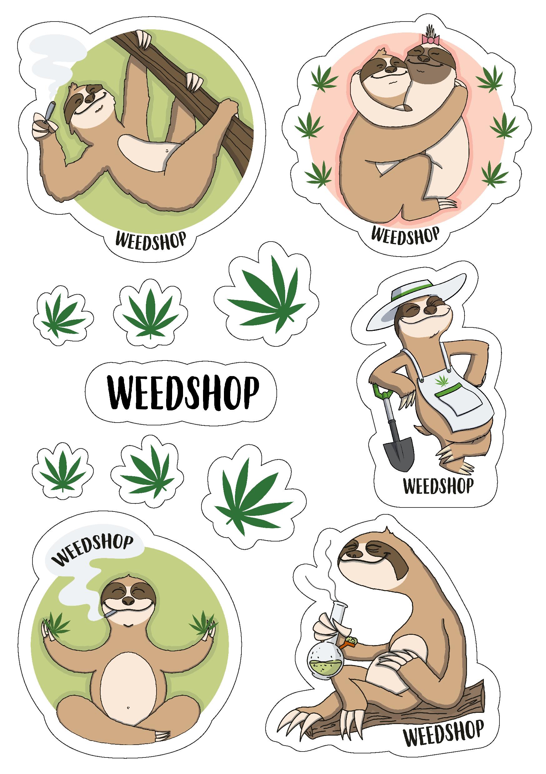 Arch samolepiek s leňochodom - weedshop