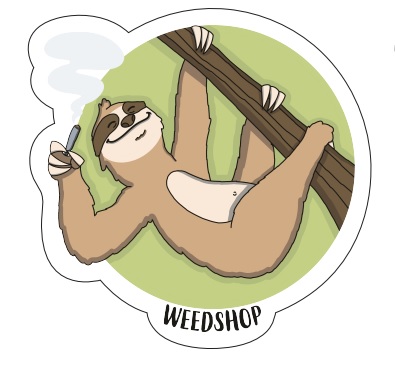 WeedShop Samolepka Leňochod s jointom