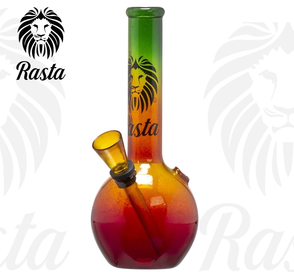 Sklenený mini bong Rasta 16 cm