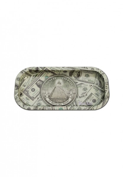 Black Leaf Kovový podklad In Weed We Trust Dollar