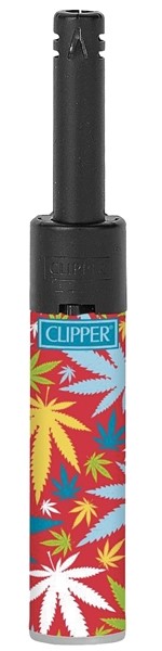 Zapaľovač Clipper Minitube Konopné Listy Clipper motív: Color Leaves červený