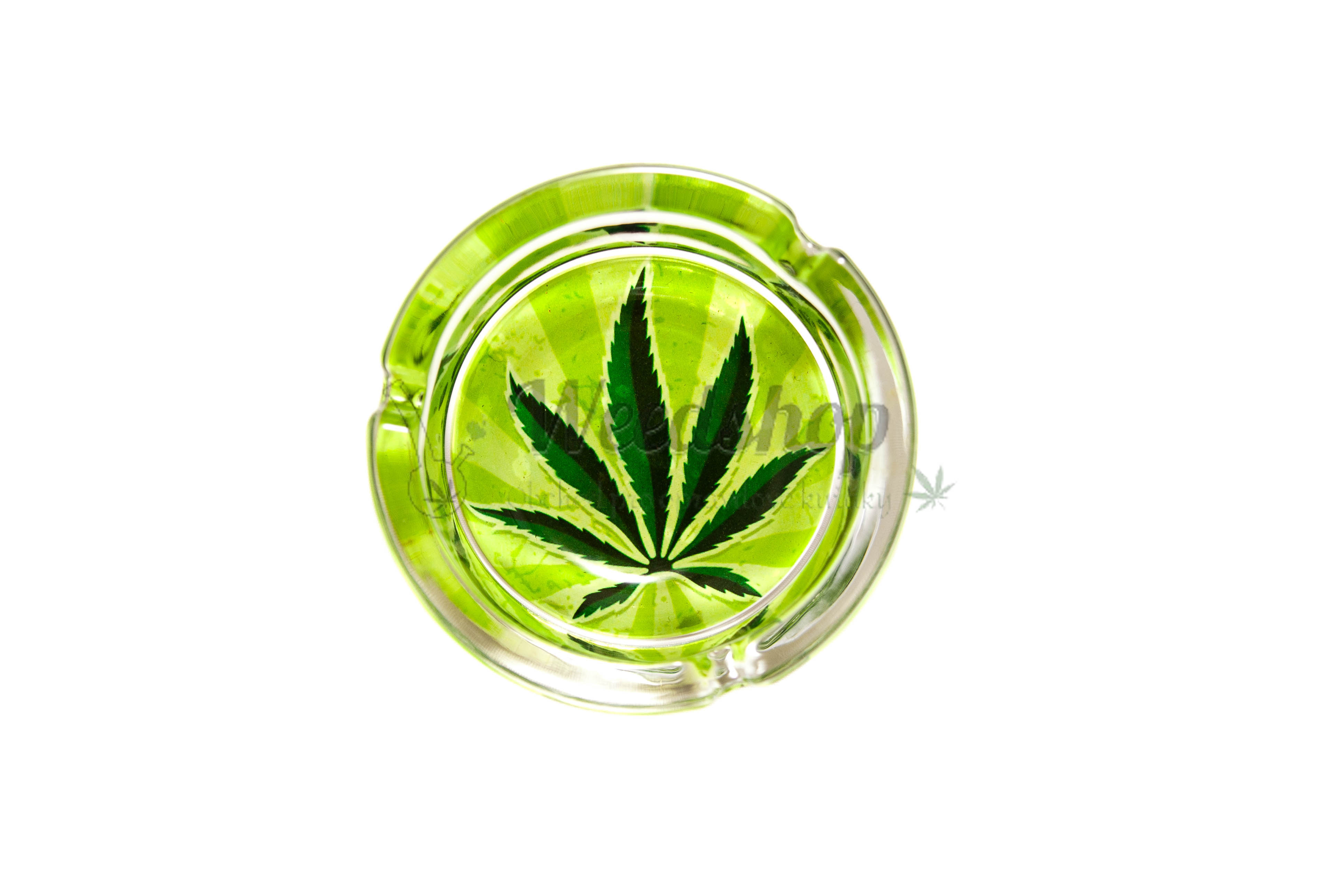 WeedShop Malý sklenený popolník - List konope Varianty: List zelený